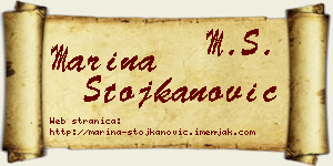 Marina Stojkanović vizit kartica
